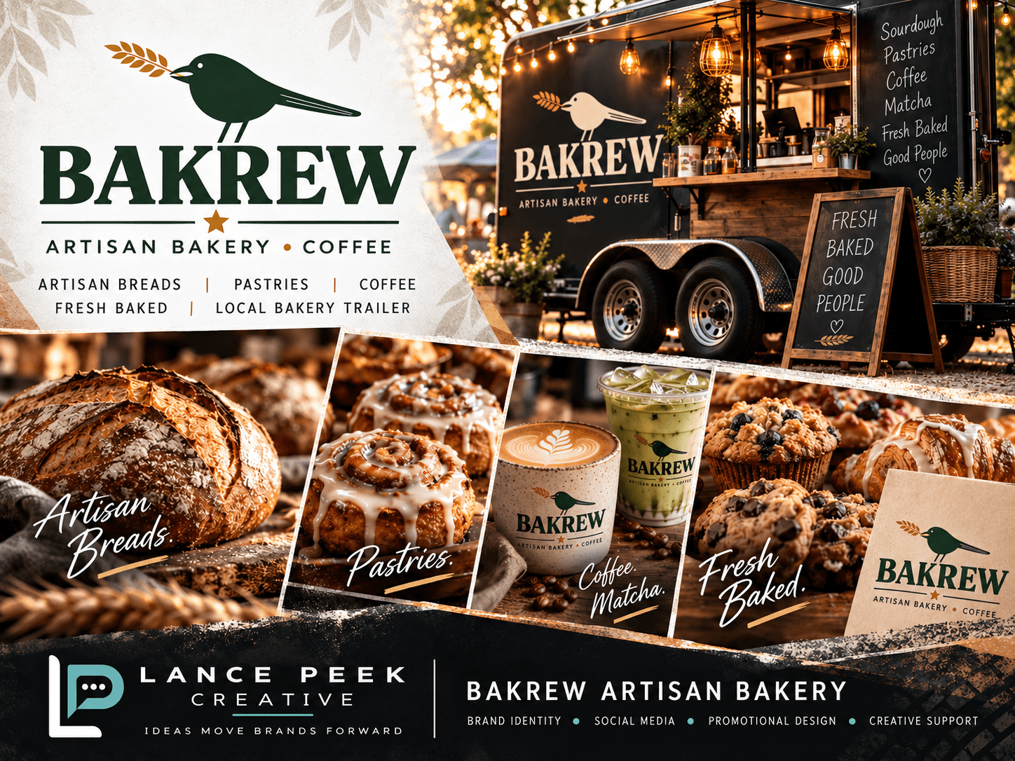 Bakrew Artisan Bakery creative work